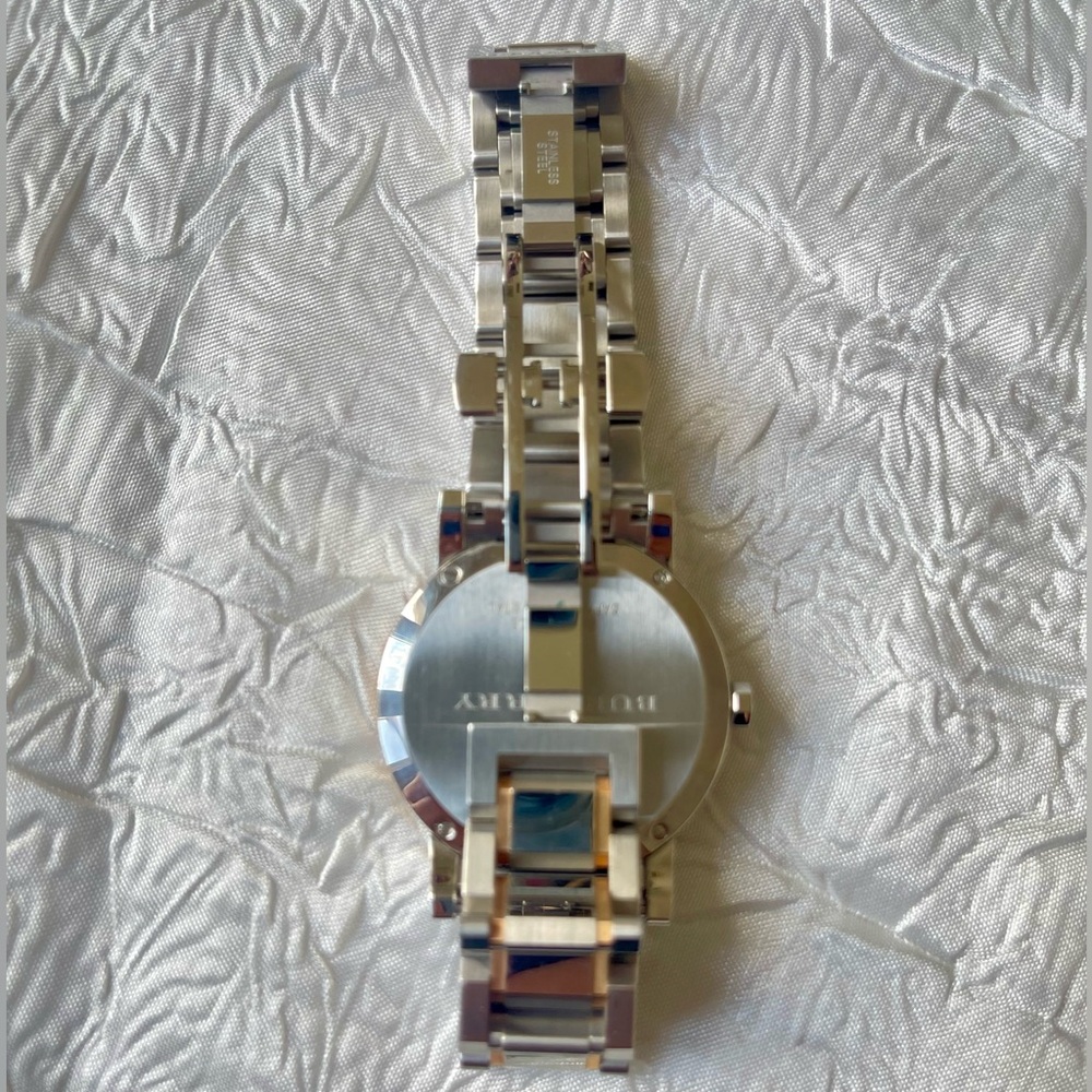 BU 9006 Burberry Two-Tone Silver and Rose Gold Watch - Picture 5 of 6